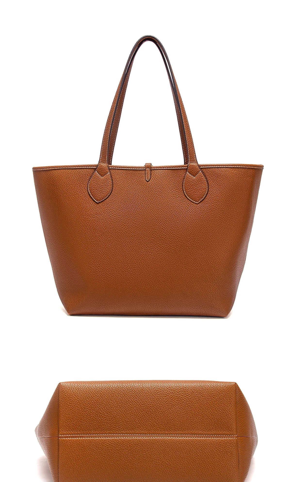 Women’s PU Leather Tote Bag with Matching Pouch