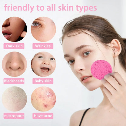 Natural Cellulose Facial Cleansing Sponges