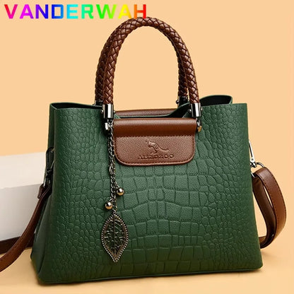 Large Capacity Women’s Leather Tote Handbag