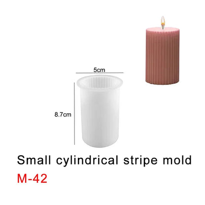 3D Silicone Cylinder Candle Mold