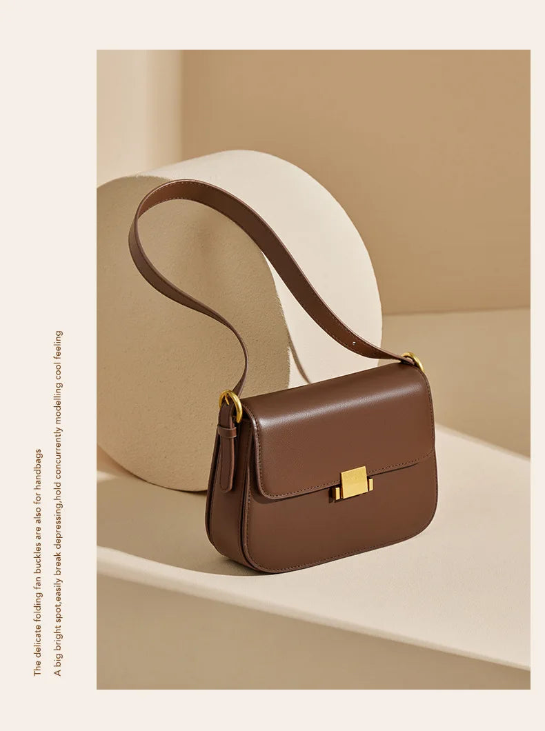 Vintage Leather Crossbody Handbag