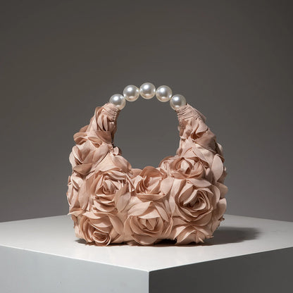 Floral Pearl Evening Party Handbag