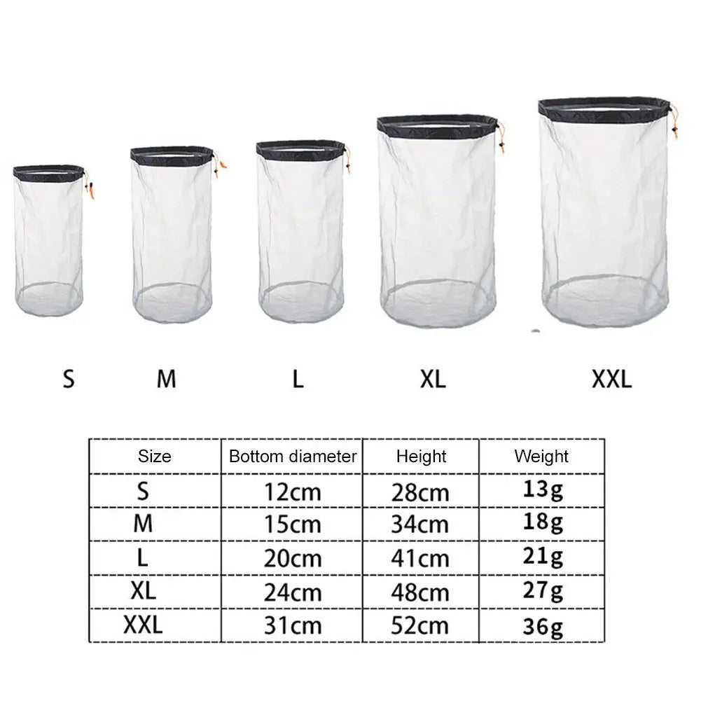 Ultralight Mesh Drawstring Storage Bag