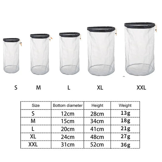 Ultralight Mesh Drawstring Storage Bag