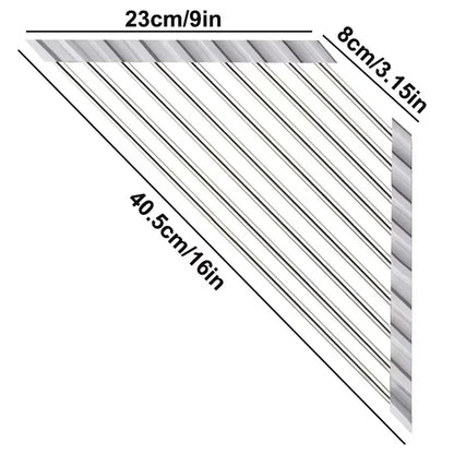 Foldable Triangular Roll-Up Dish Drying Rack for Kitchen Sink