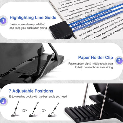 Desktop Document Holder Stand – Adjustable Metal File Organizer
