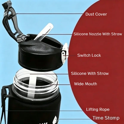 Sports Water Bottle with Time Marker