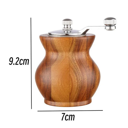 Hand-Crank Wooden Pepper Grinder