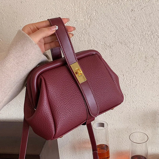 Luxury Style Small Tote Purse with Interior Zipper Pocket