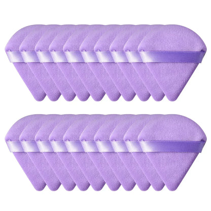 Triangle Velvet Makeup Powder Puff Set