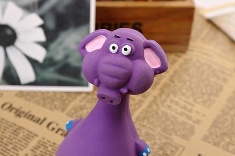 Cartoon Squeaky Rubber Dog Toy