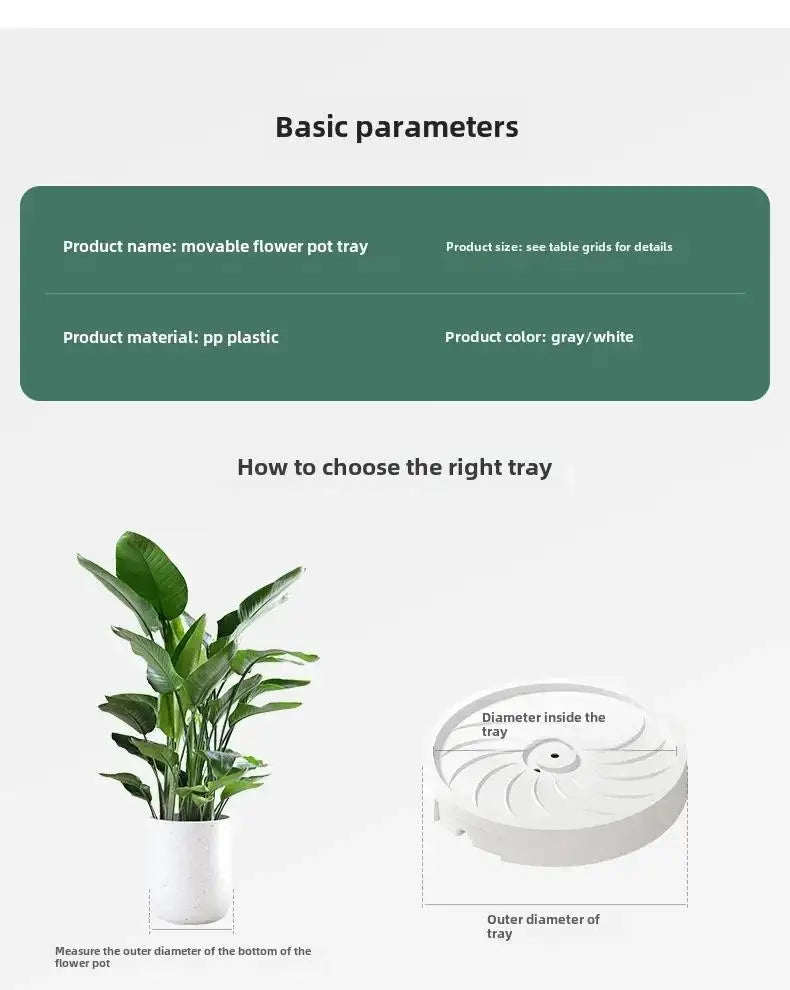 Heavy-Duty Plant Caddy with Hidden Wheels