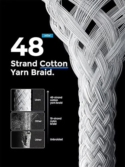 20W Braided Lightning Charging Cable with Reinforced Nylon Weave