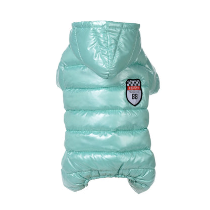 Waterproof Hooded Dog Winter Jumpsuit for Small & Medium Pets