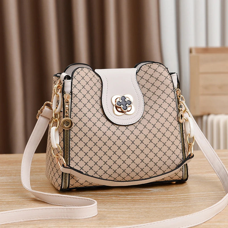 Geometric Bucket Crossbody Bag