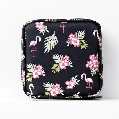 Heart Print Feminine Hygiene Storage Pouch