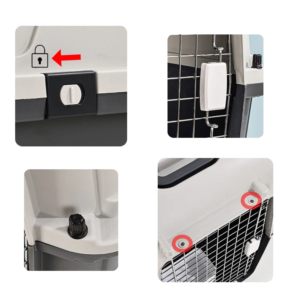 33” Airline-Approved Large Dog Travel Crate