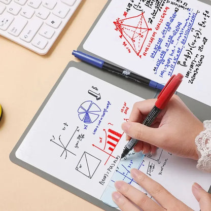 A5 Reusable Whiteboard Notebook Set with Pen & Erasing Cloth