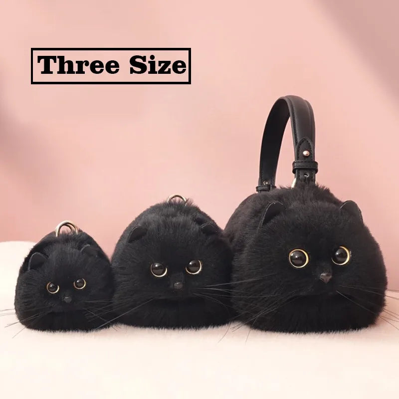 Cute Plush Cat Crossbody Shoulder Bag