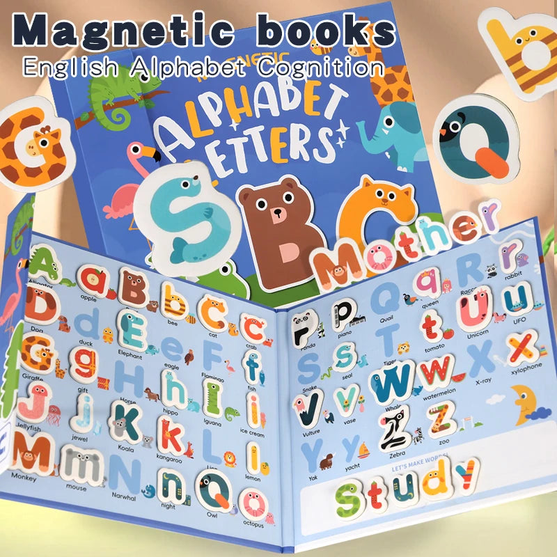 Montessori Busy Quiet Magnetic Letters English Book