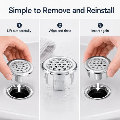 Chrome Basin Overflow Cover Insert