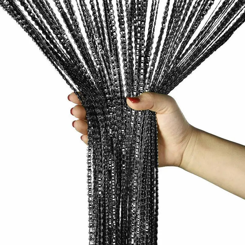 Polyester Tassel Beaded Door Curtain for Windows & Doorways