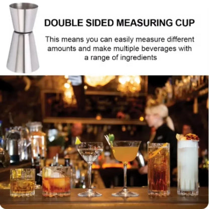 Stainless Steel Double Jigger Cocktail Measuring Cup (30ml/60ml)