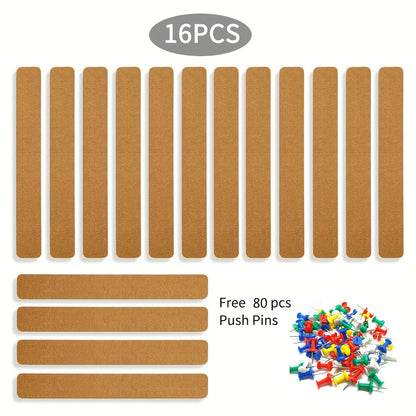 Self-Adhesive Cork Board Wall Strips