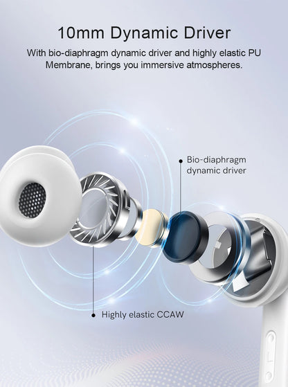 Bluetooth 5.3 Noise Cancelling Earphones with 30-Hour Battery