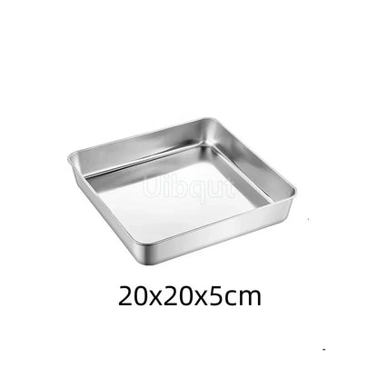 Golden Stainless Steel Food Serving Tray