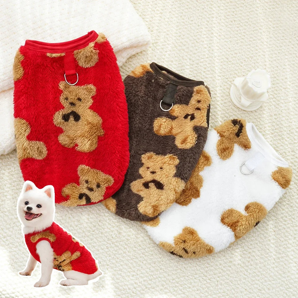 Warm Flannel Dog Fleece Vest for Autumn & Winter