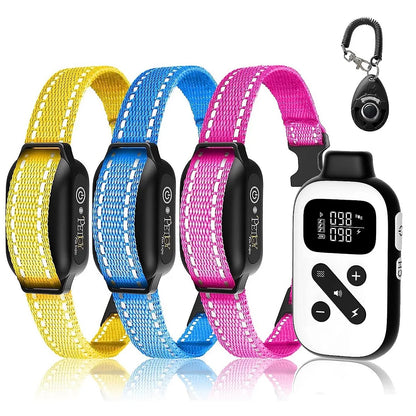IPX7 Waterproof Remote Dog Training Collar with Auto Anti-Bark Mode