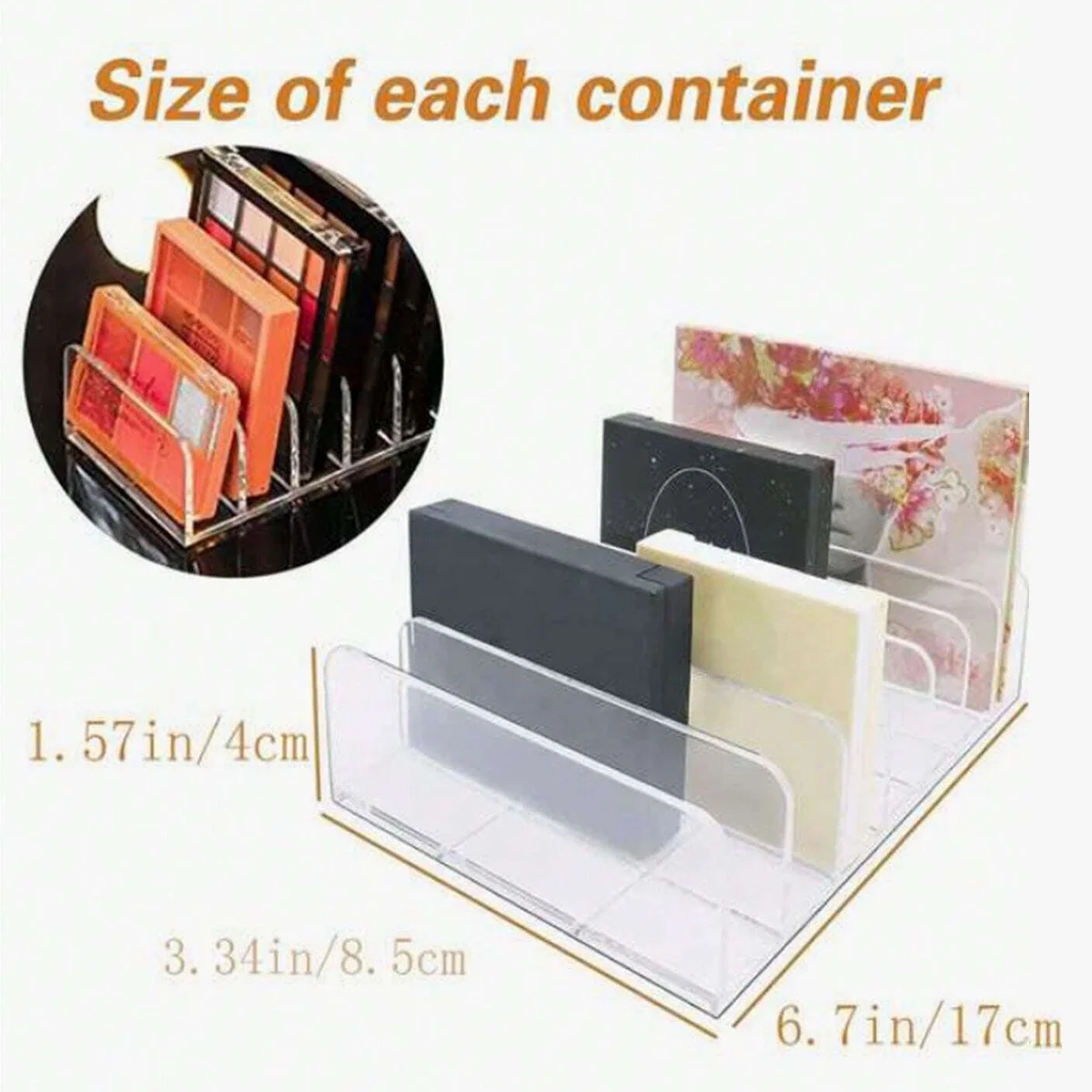 Compartment Transparent Makeup Organizer