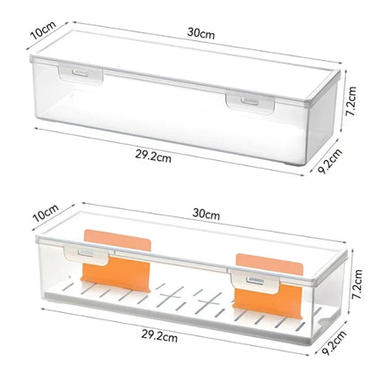Clear Trading Card Storage Box with Adjustable Dividers