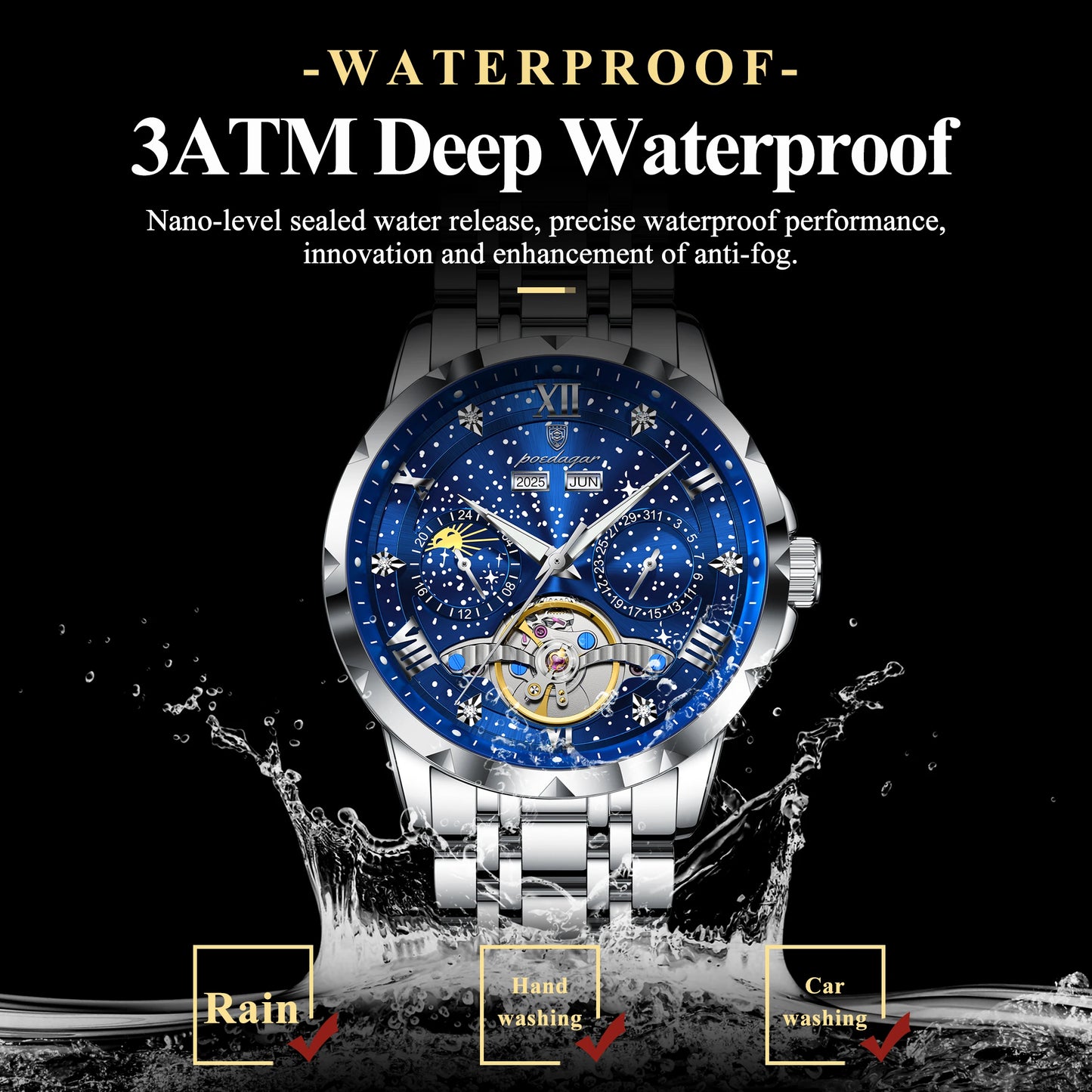 Men's Automatic Skeleton Mechanical Watch