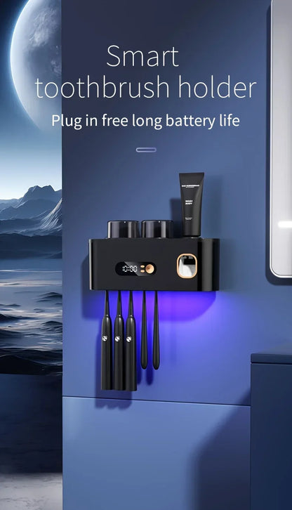 Smart Toothbrush Holder & Toothpaste Dispenser Station