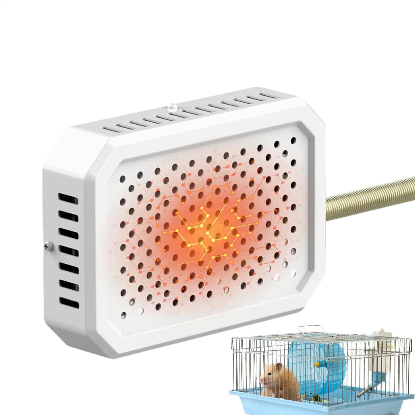 Bird Cage Heating Panel with Thermostat Control