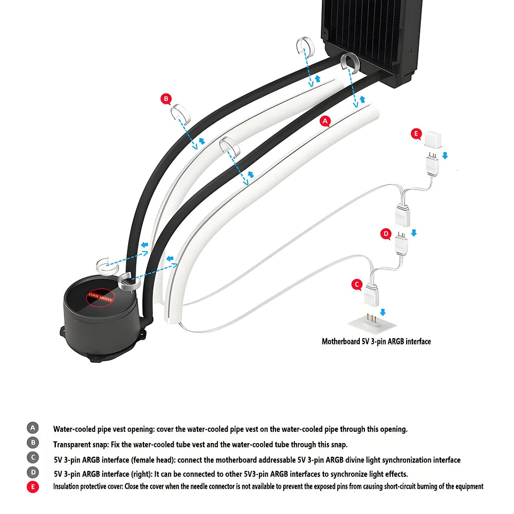 Flexible 5V ARGB Neon Tube Light for PC Cooling Systems