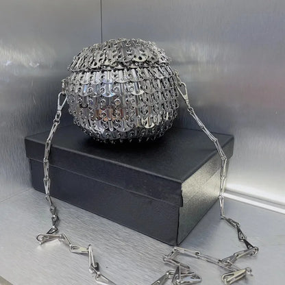 Handmade Metallic Sphere Evening Bag