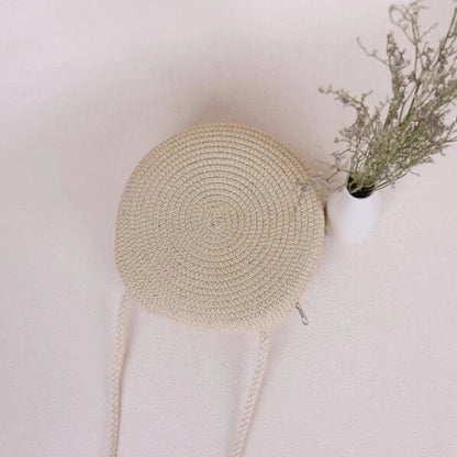 Round Straw Crossbody Bag