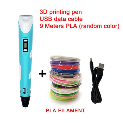 USB 3D Printing Pen with 9m PLA Filament Kit