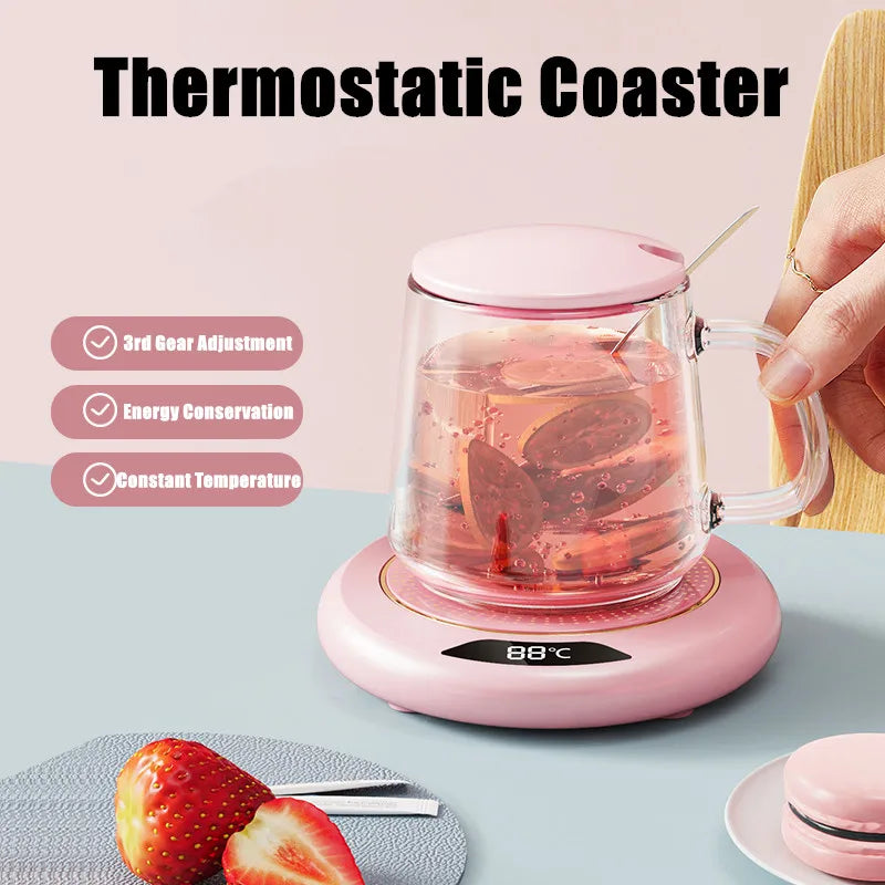 1Pc Thermostatic Heating Coaster USB Home Heating Coaster