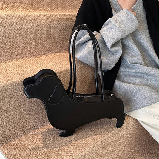 Dachshund Shaped PU Leather Shoulder Bag