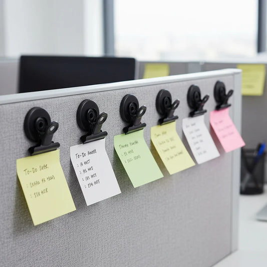 Heavy-Duty Stainless Steel Magnetic Memo Clips for Home & Office