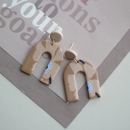 Flower Abstract Art Deco Pattern Earrings