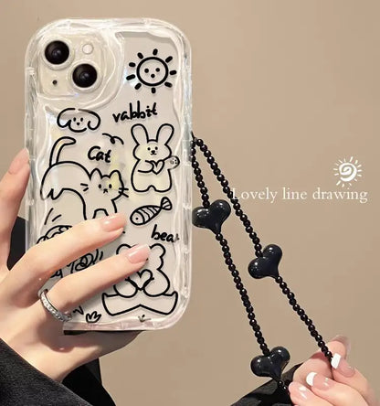 3D Floral Lanyard Phone Case