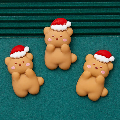 10-Piece Mini Christmas Resin Cabochon Set