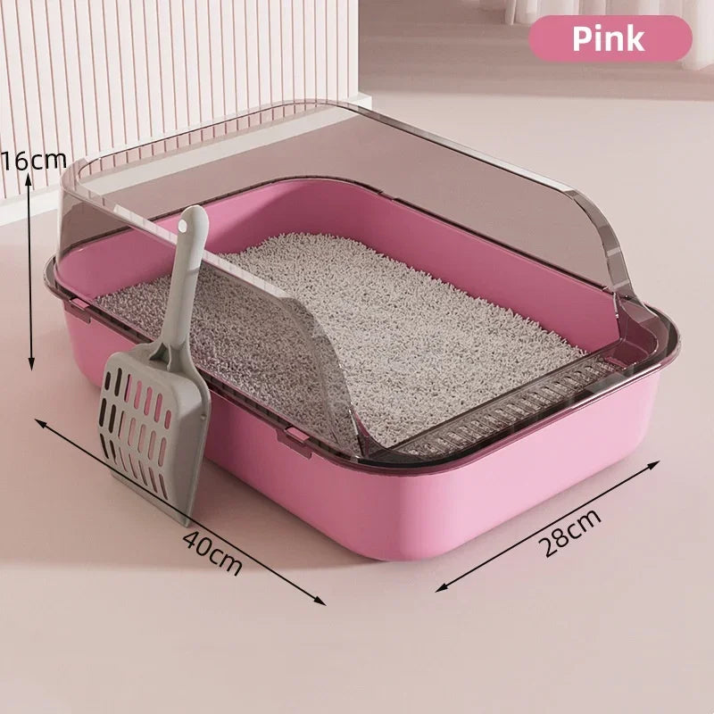 Open Top Cat Litter Box with Scoop