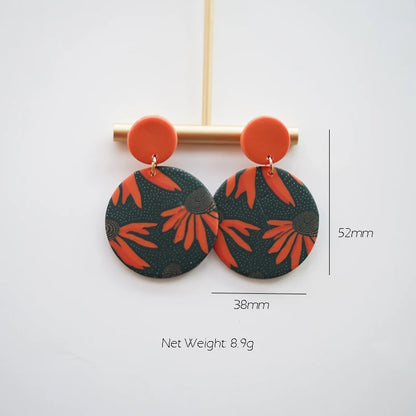 Art Floral Pattern Earrings
