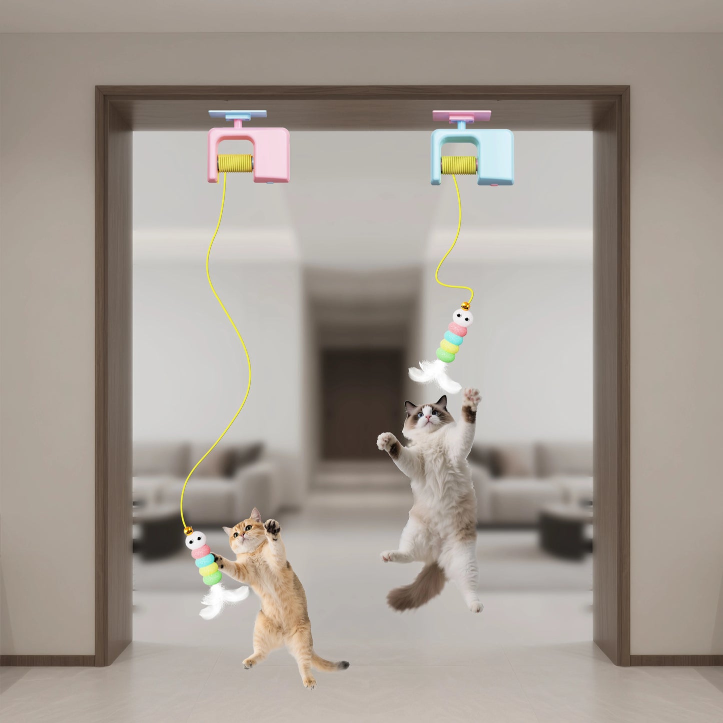 Caterpillar & Flying Bird Interactive Cat Toy